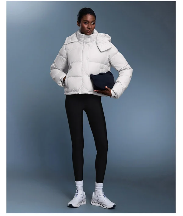 Women’s 90% White Duck Down Puffer Jacket – Thick, Warm, Windproof & Water-Resistant Winter Coat with Detachable Hood