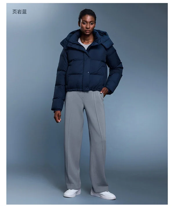 Women’s 90% White Duck Down Puffer Jacket – Thick, Warm, Windproof & Water-Resistant Winter Coat with Detachable Hood