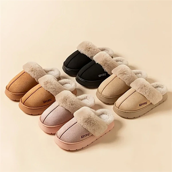 Women’s Cozy Plush Slippers – Warm Indoor/Outdoor Winter House Shoes for Comfort & Style