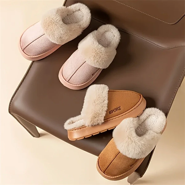 Women’s Cozy Plush Slippers – Warm Indoor/Outdoor Winter House Shoes for Comfort & Style