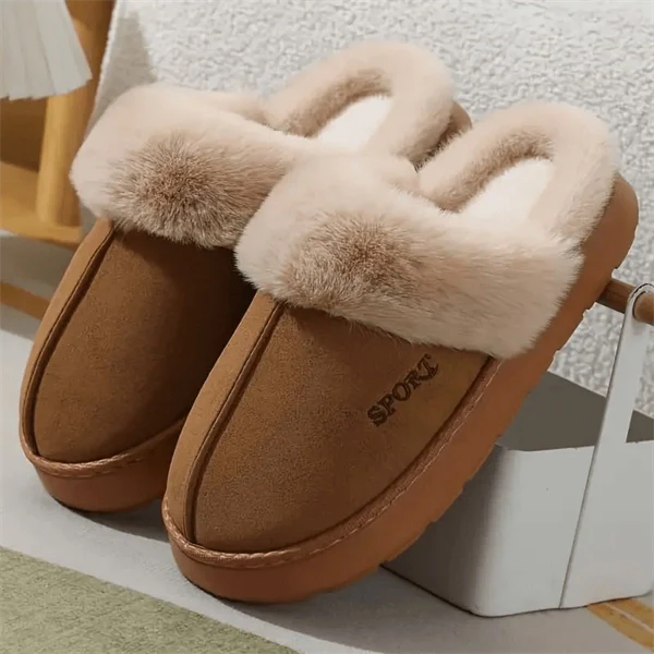 Women’s Cozy Plush Slippers – Warm Indoor/Outdoor Winter House Shoes for Comfort & Style