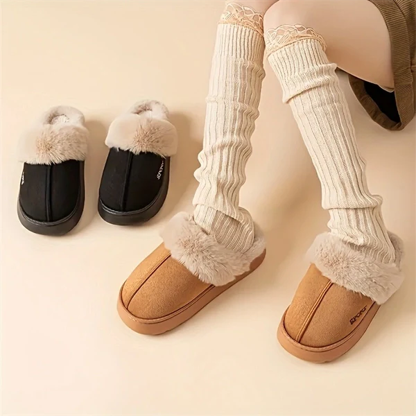 Women’s Cozy Plush Slippers – Warm Indoor/Outdoor Winter House Shoes for Comfort & Style