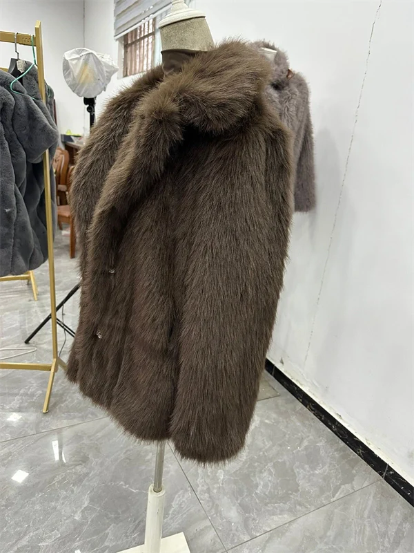 Women's Cropped Faux Fur Jacket