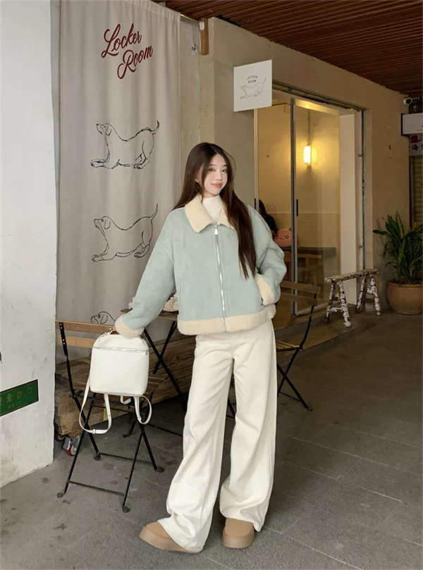 Women’s Faux Shearling Jacket – Cozy Autumn & Winter Warm Coat, Elegant Chic Style