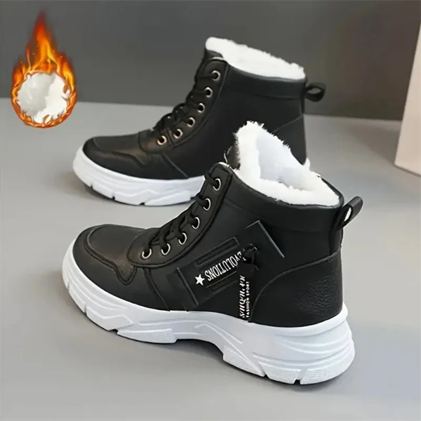 Women's High-Top Platform Sneakers – Warm Winter Casual Boots
