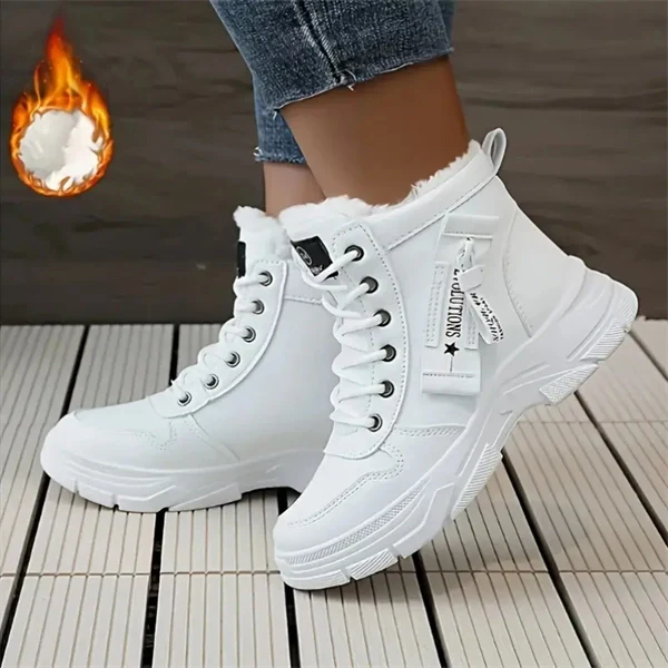 Women's High-Top Platform Sneakers – Warm Winter Casual Boots