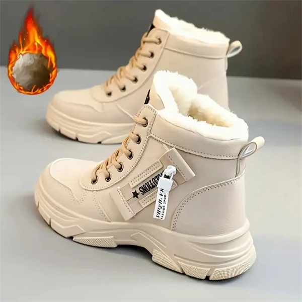 Women's High-Top Platform Sneakers – Warm Winter Casual Boots
