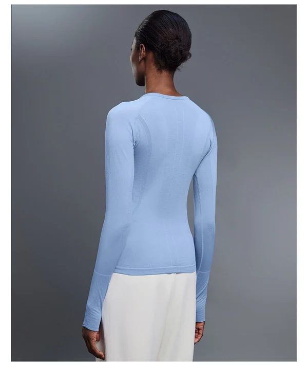 Women’s Long Sleeve Quick-Dry Sports Top – Seamless, Breathable Running & Yoga Shirt