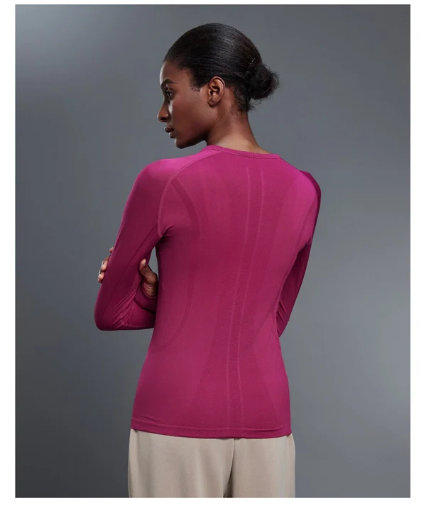 Women’s Long Sleeve Quick-Dry Sports Top – Seamless, Breathable Running & Yoga Shirt