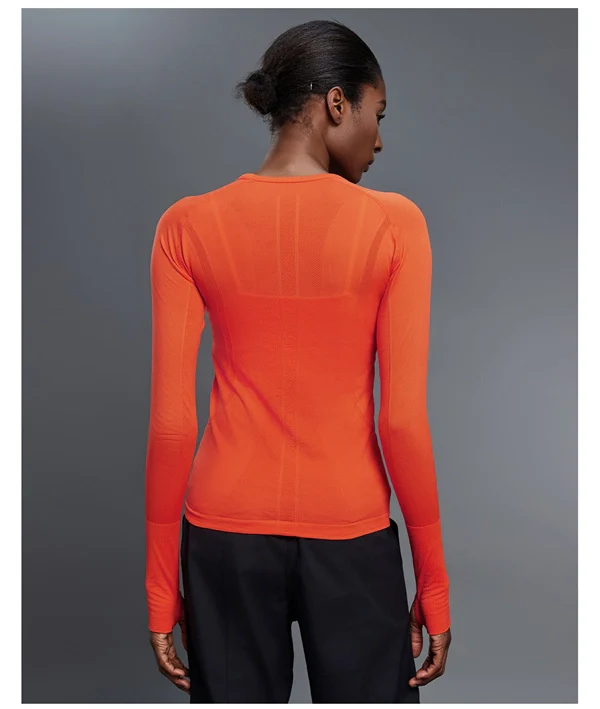 Women’s Long Sleeve Quick-Dry Sports Top – Seamless, Breathable Running & Yoga Shirt