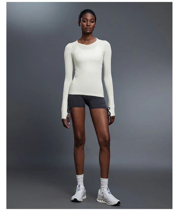 Women’s Long Sleeve Quick-Dry Sports Top – Seamless, Breathable Running & Yoga Shirt
