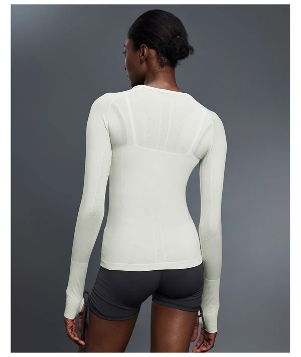 Women’s Long Sleeve Quick-Dry Sports Top – Seamless, Breathable Running & Yoga Shirt