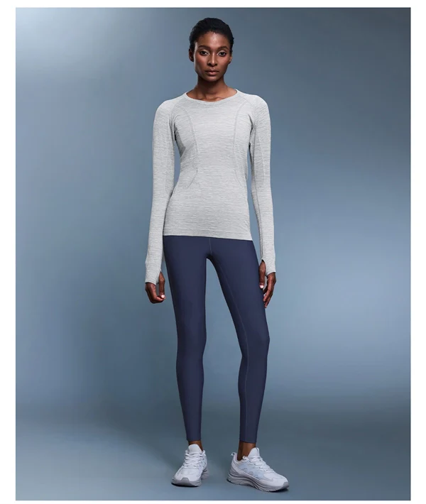 Women’s Long Sleeve Quick-Dry Sports Top – Seamless, Breathable Running & Yoga Shirt