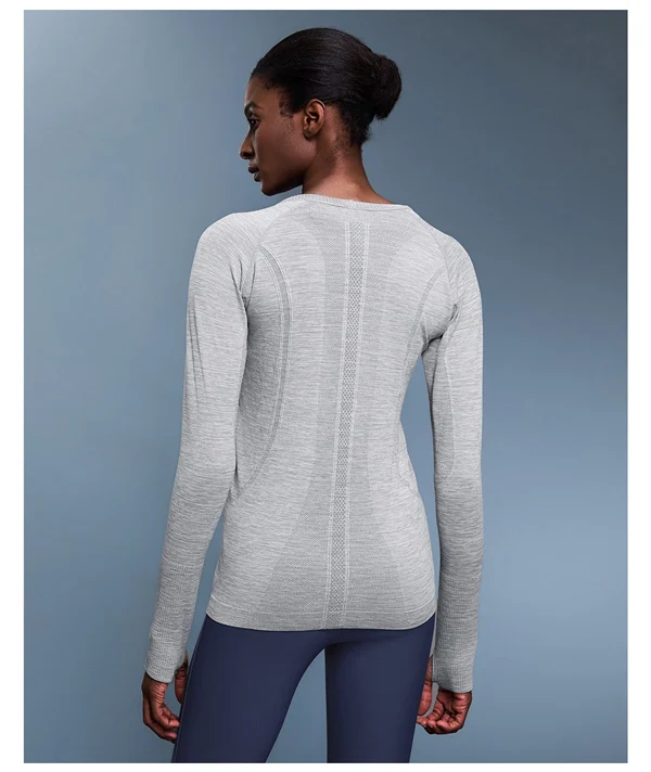 Women’s Long Sleeve Quick-Dry Sports Top – Seamless, Breathable Running & Yoga Shirt