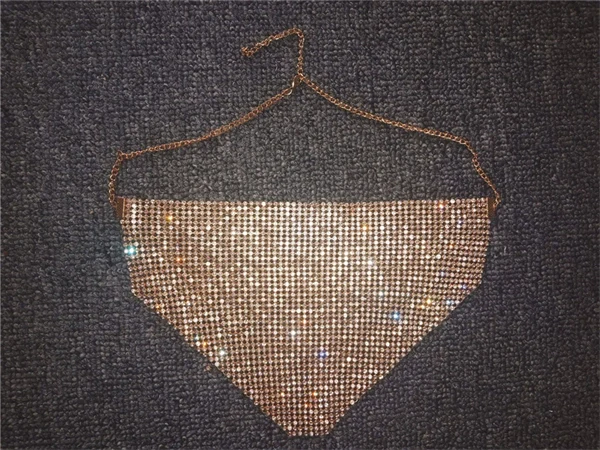 Women's Party Rhinestone Face Mask – Shiny Metallic Mesh Masquerade Club Accessory