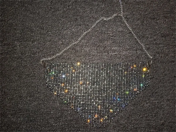 Women's Party Rhinestone Face Mask – Shiny Metallic Mesh Masquerade Club Accessory