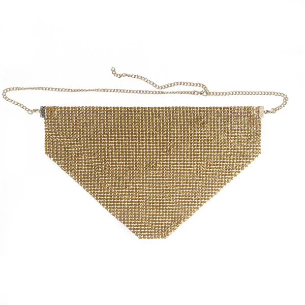 Women's Party Rhinestone Face Mask – Shiny Metallic Mesh Masquerade Club Accessory