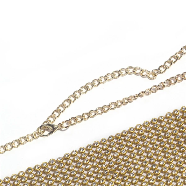 Women's Party Rhinestone Face Mask – Shiny Metallic Mesh Masquerade Club Accessory