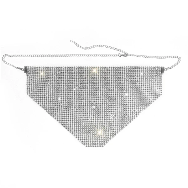 Women's Party Rhinestone Face Mask – Shiny Metallic Mesh Masquerade Club Accessory