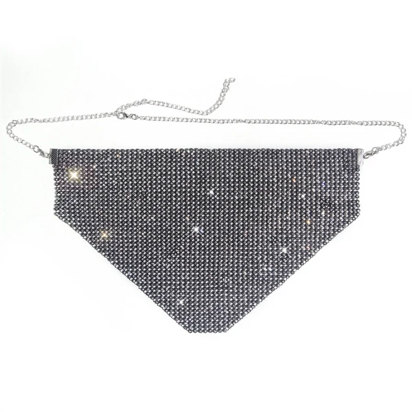 Women's Party Rhinestone Face Mask – Shiny Metallic Mesh Masquerade Club Accessory