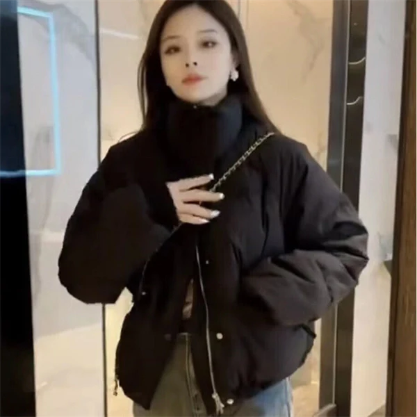 Women's Short Puffer Down Jacket – Warm Winter Coat with White Duck Down