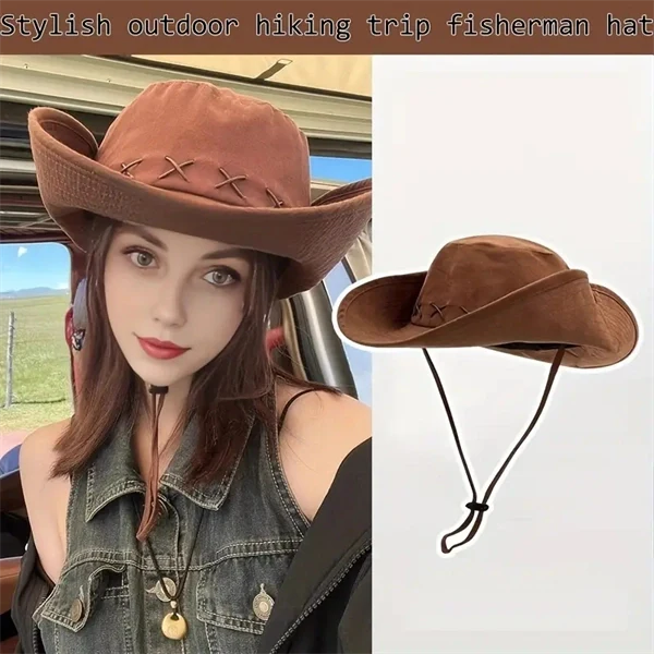 Women’s Western Cowboy Hat – Sun Protection Hat for Hiking, Camping & Summer Travel