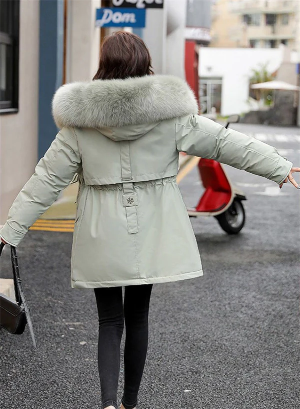 Women's Winter Parka Coat – Mid-Length Puffer Jacket, Warm Cotton Padding, Oversized Fit 2025 Fashion