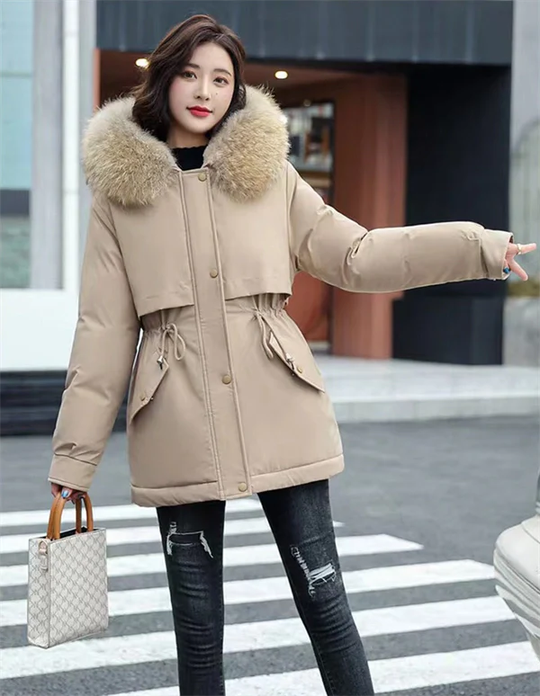 Women's Winter Parka Coat – Mid-Length Puffer Jacket, Warm Cotton Padding, Oversized Fit 2025 Fashion