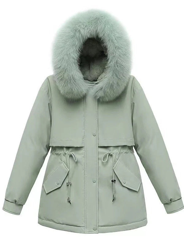 Women's Winter Parka Coat – Mid-Length Puffer Jacket, Warm Cotton Padding, Oversized Fit 2025 Fashion