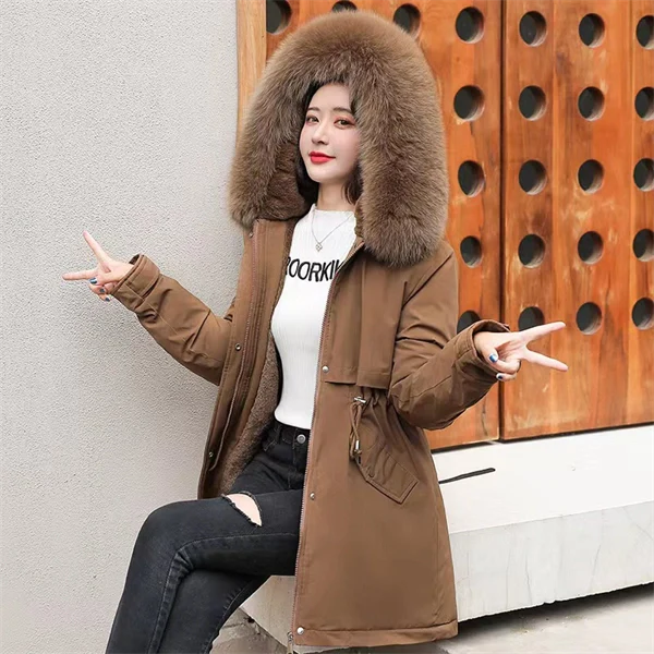 Women's Winter Parka Coat – Mid-Length Puffer Jacket, Warm Cotton Padding, Oversized Fit 2025 Fashion