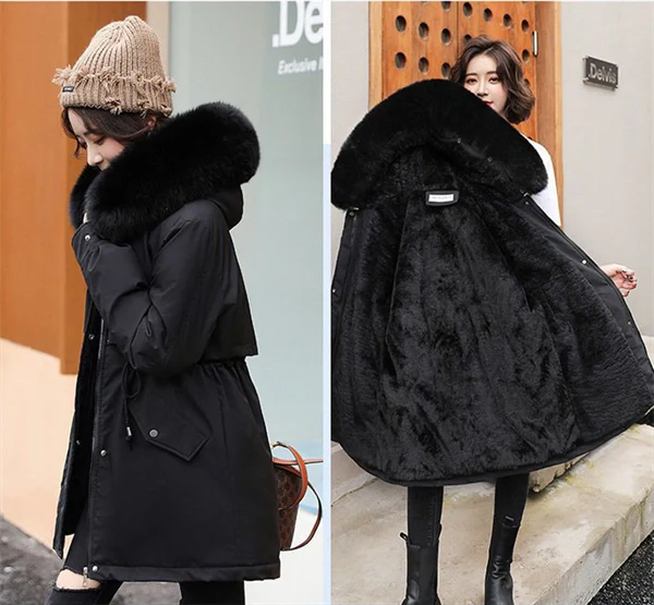 Women's Winter Parka Coat – Mid-Length Puffer Jacket, Warm Cotton Padding, Oversized Fit 2025 Fashion