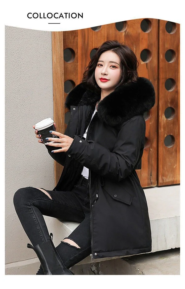 Women's Winter Parka Coat – Mid-Length Puffer Jacket, Warm Cotton Padding, Oversized Fit 2025 Fashion