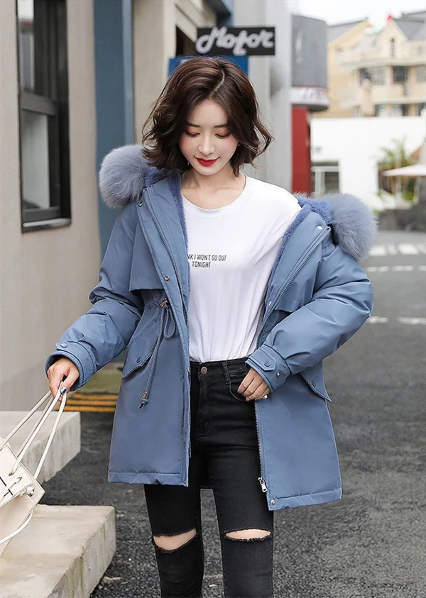 Women's Winter Parka Coat – Mid-Length Puffer Jacket, Warm Cotton Padding, Oversized Fit 2025 Fashion