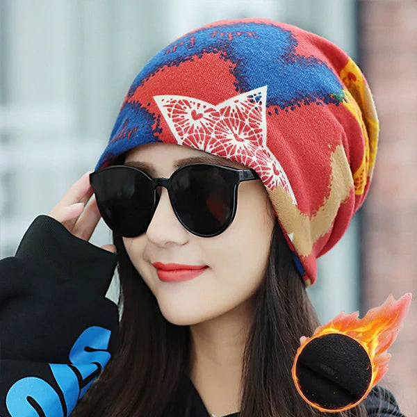 Women’s Winter Warm Hat with Scarf – Cute & Cozy 2-in-1 Beanie for Cold Weather
