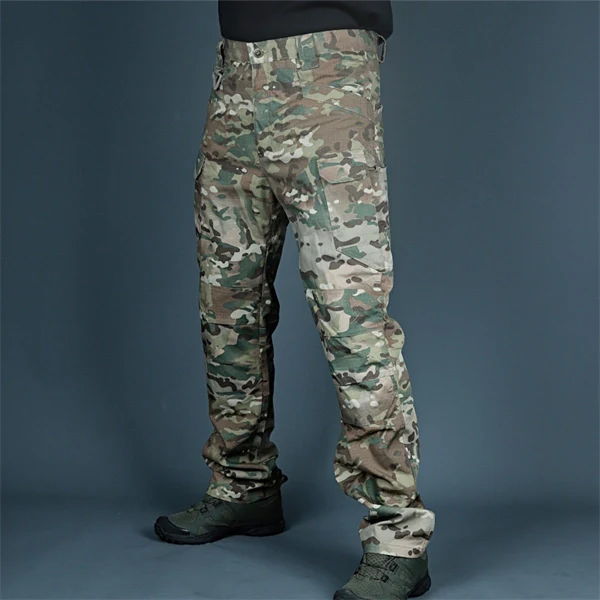 Men’s Tactical Cargo Pants – Ripstop Camouflage Outdoor Training Pants