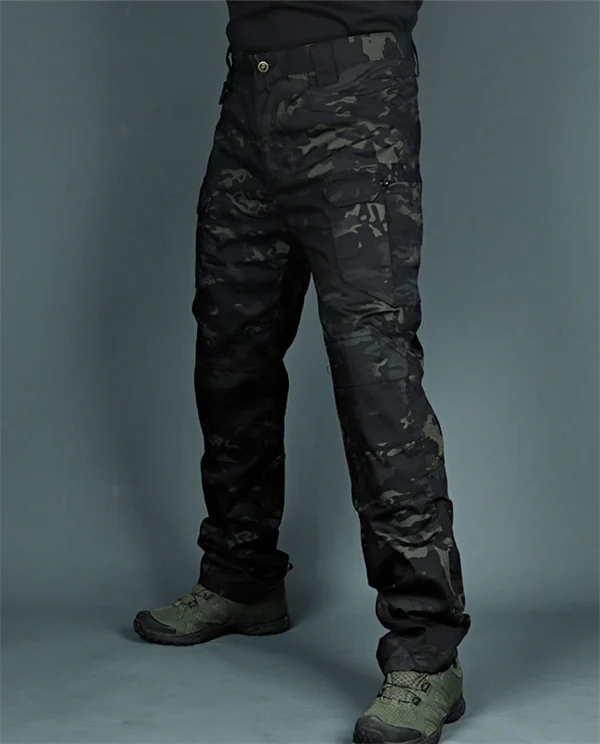 Men’s Tactical Cargo Pants – Ripstop Camouflage Outdoor Training Pants