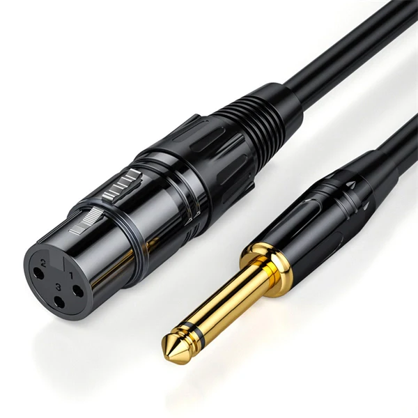 6.35mm to XLR Female Audio Cable - Balanced Microphone, Mixer, & Speaker Connection