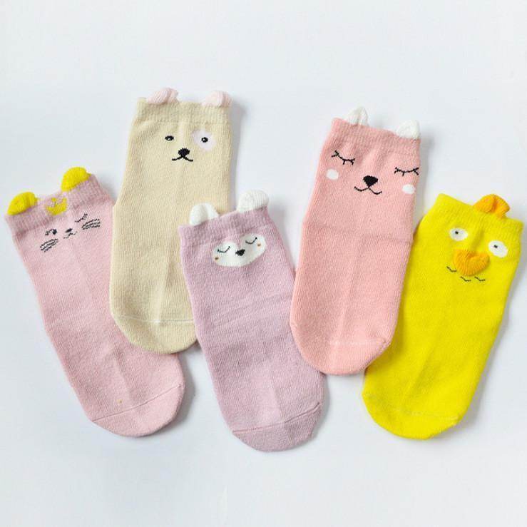 ANIMAL EARS KIDS COTTON SOCKS