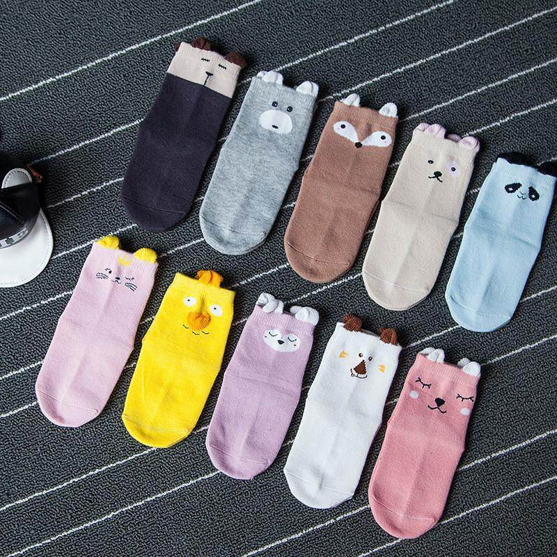 ANIMAL EARS KIDS COTTON SOCKS