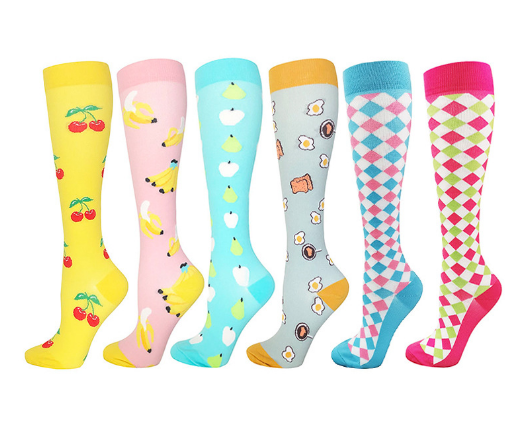 6 Pairs of Outdoor Riding Compression Socks