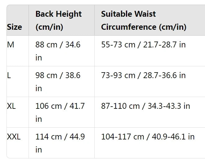 Adjustable, Breathable Fabric - Removable Lumbar Support Belt