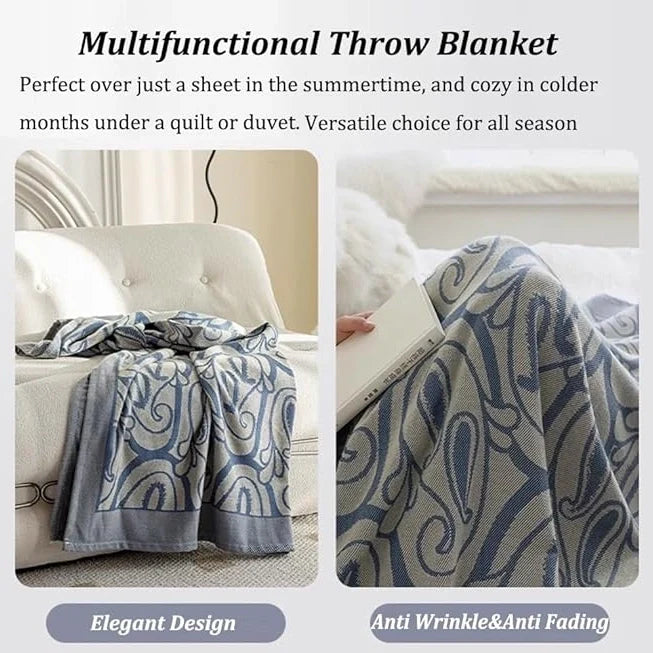 Comfort Blanket for First Class Aircraft Soft Lightweight Breathable Blanket for All Season