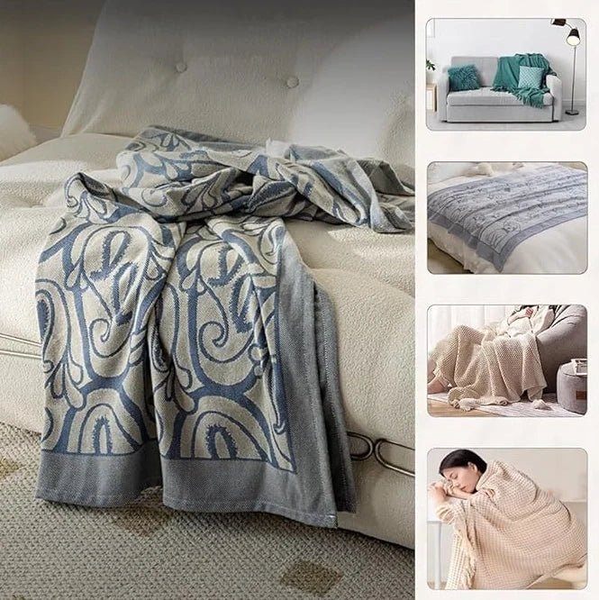 Comfort Blanket for First Class Aircraft Soft Lightweight Breathable Blanket for All Season