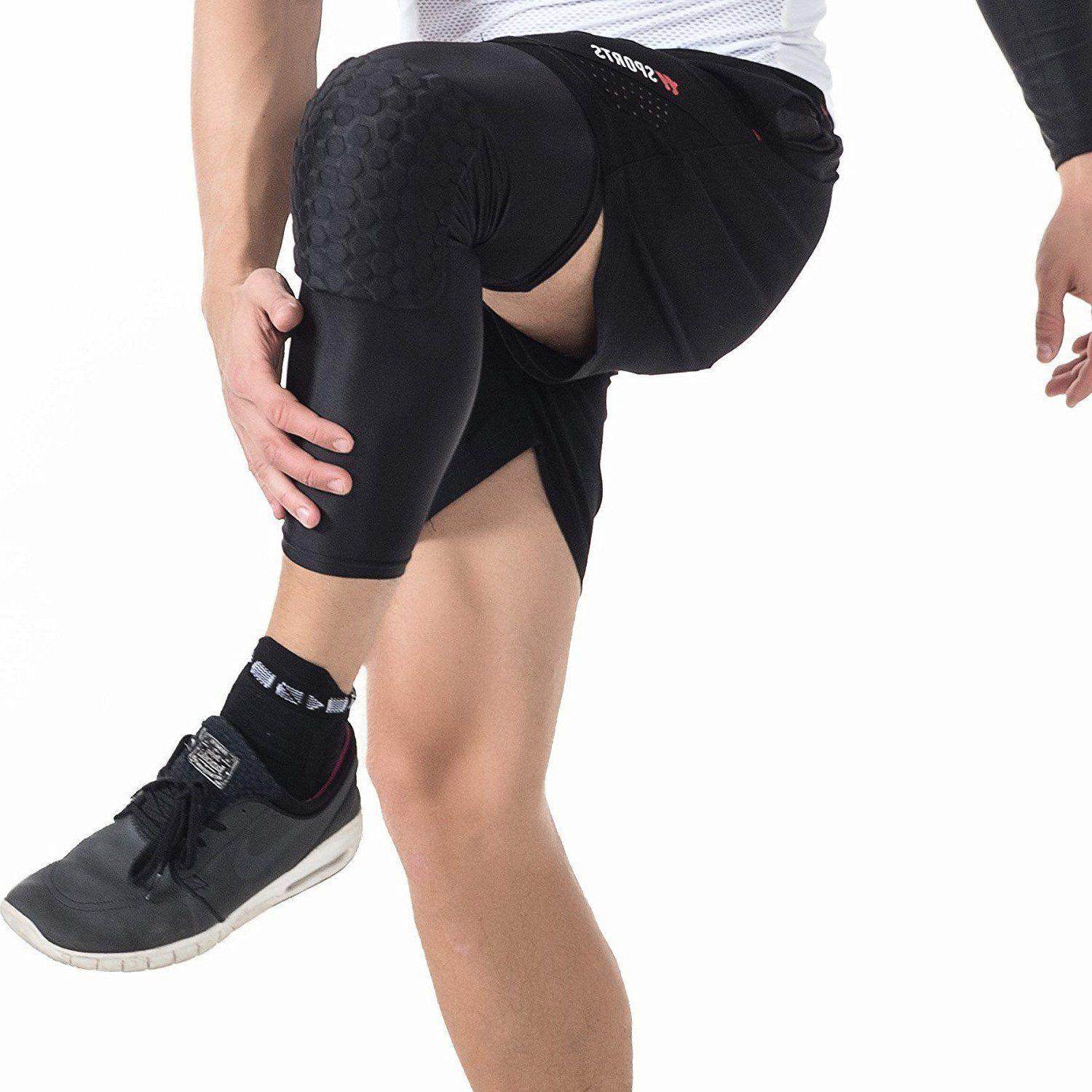 Compression Knee Sleeve Padded Leg Support HoneyComb Pad