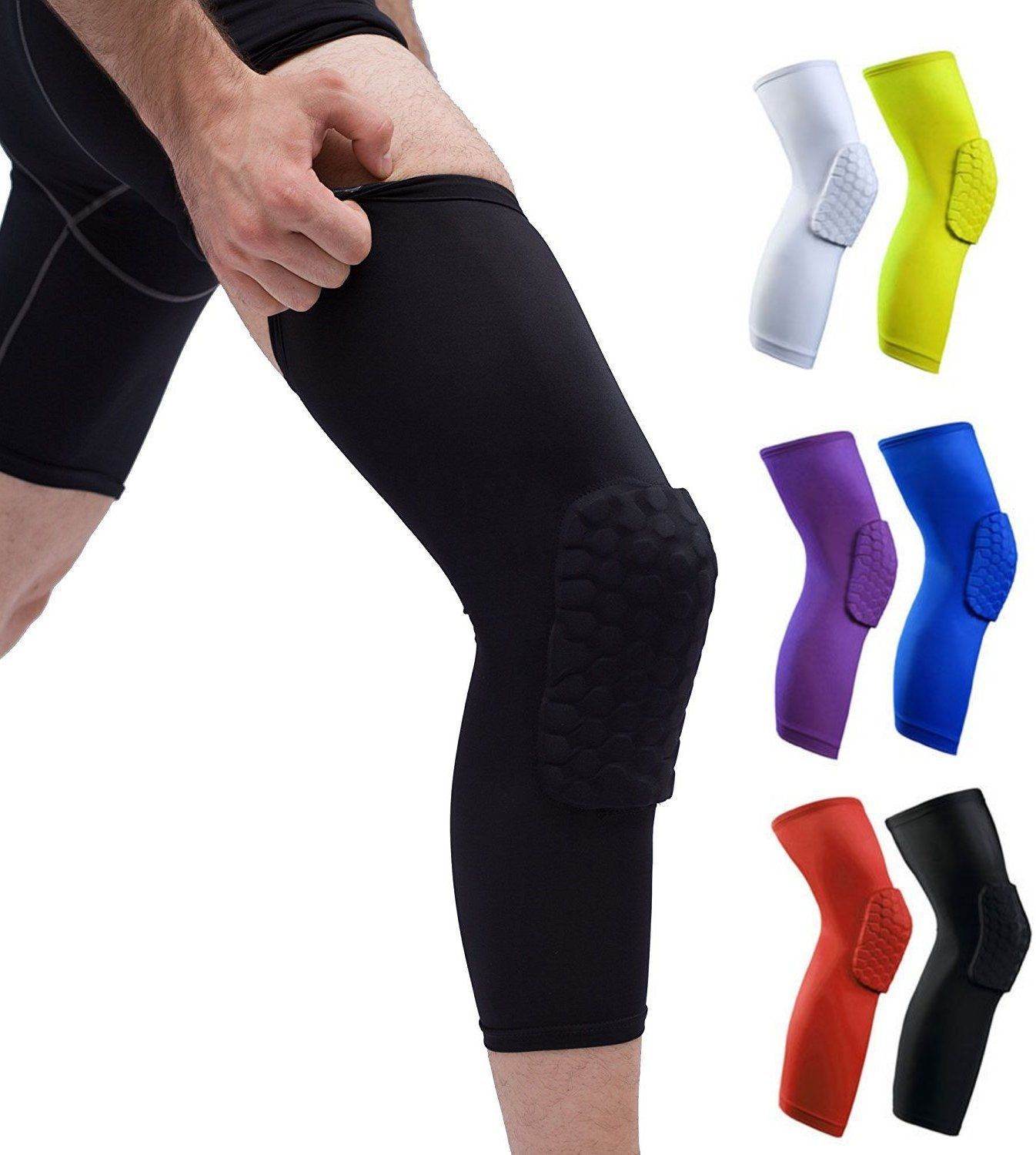 Compression Knee Sleeve Padded Leg Support HoneyComb Pad