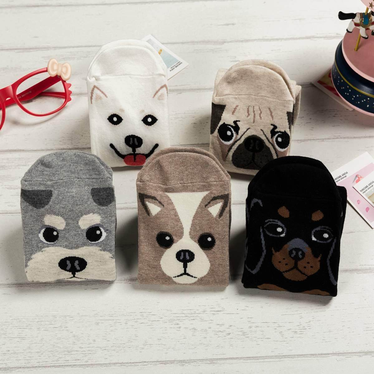 CARTOON DOG BREED SOCKS