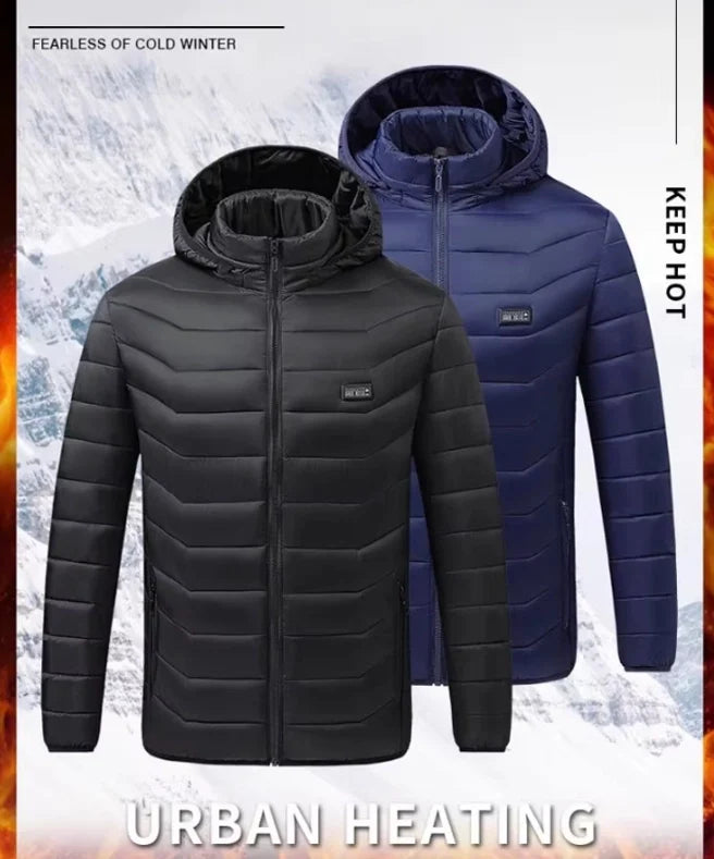 23 Zones Warm Heated Jackets Coats with Hood  for Men Women