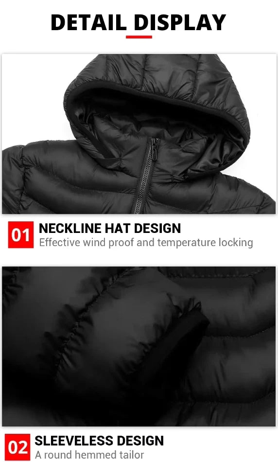 23 Zones Warm Heated Jackets Coats with Hood  for Men Women