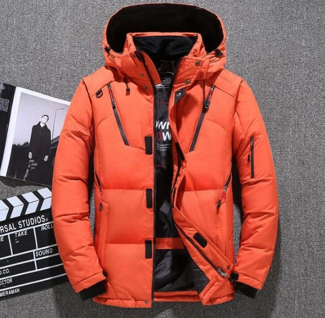 Men's Winter Jacket Thick Parkas Warm Hooded Windproof Jacket