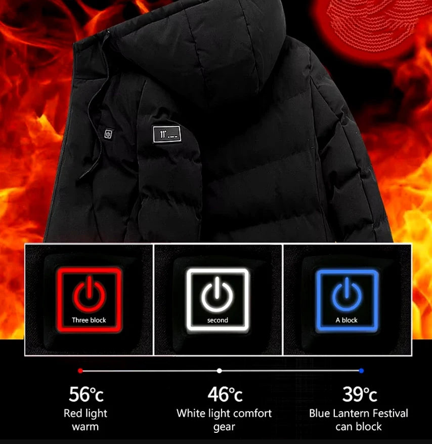 4 Heating Zones Heated Jacket Comfortable Warm Coat